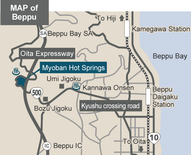 Map of Beppu Sity