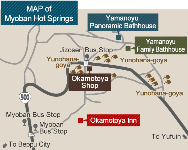 Map of Myoban Hot Springs